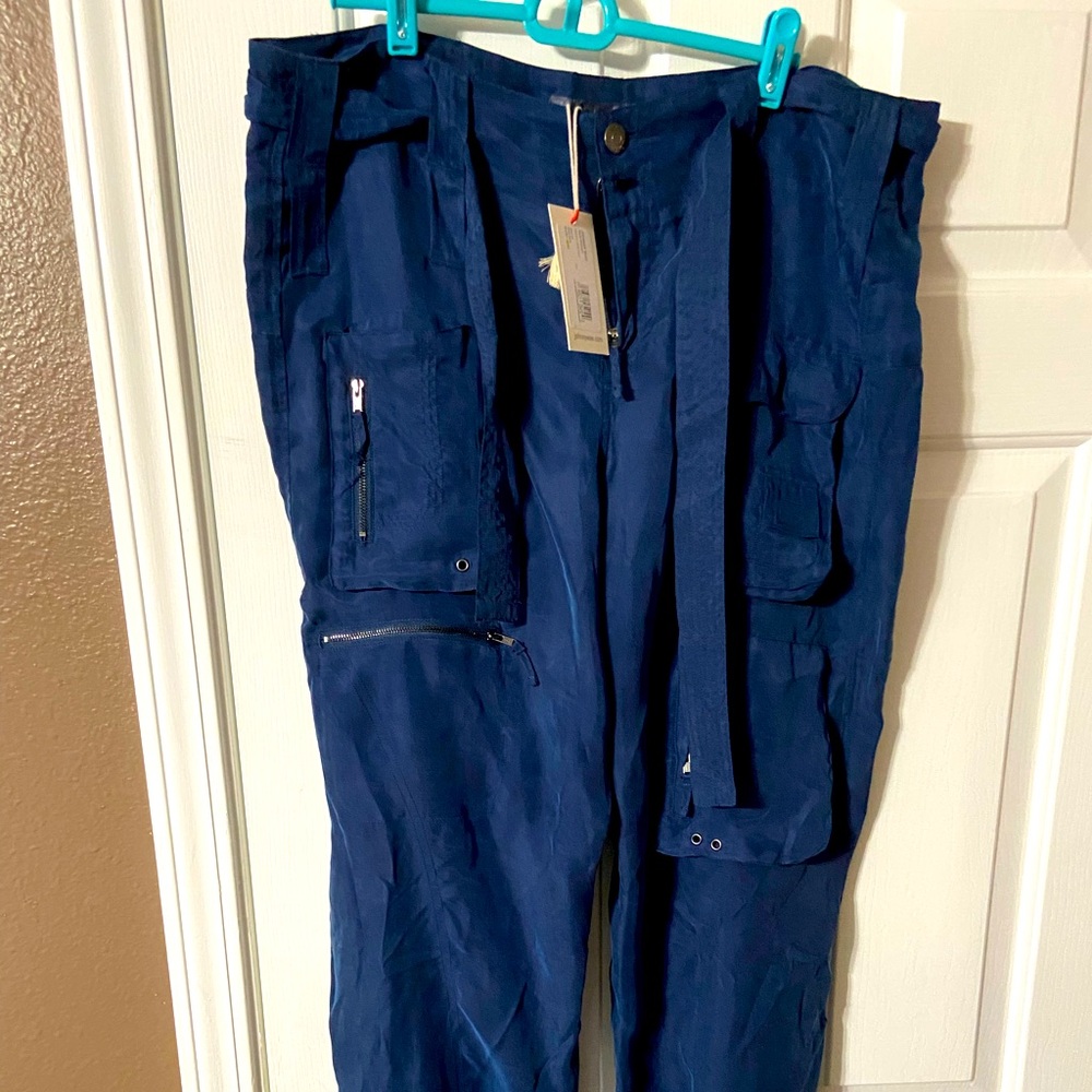 Johnny Was new with tags silky cargo pants